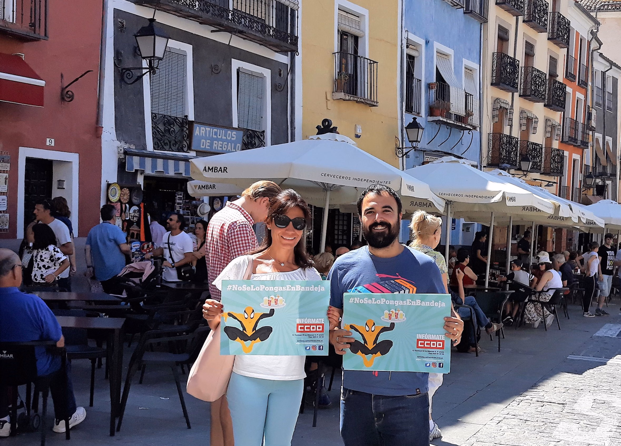 CCOO-Cuenca intensifica la campaña informativa sobre derechos laborales de las y los trabajadores de Hostelería