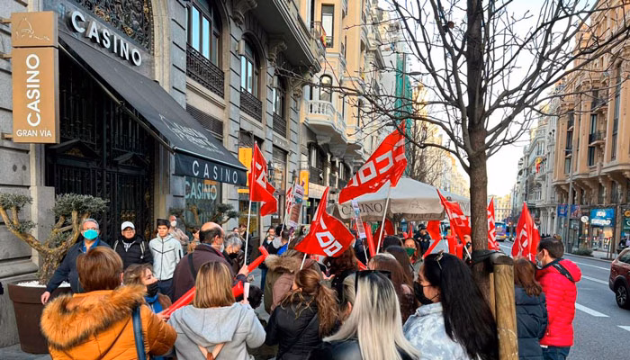 CCOO se moviliza contra el ERTE en el Gran Casino de Aranjuez